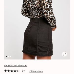 Modern femme Denim Mini. Free people skirt. Black